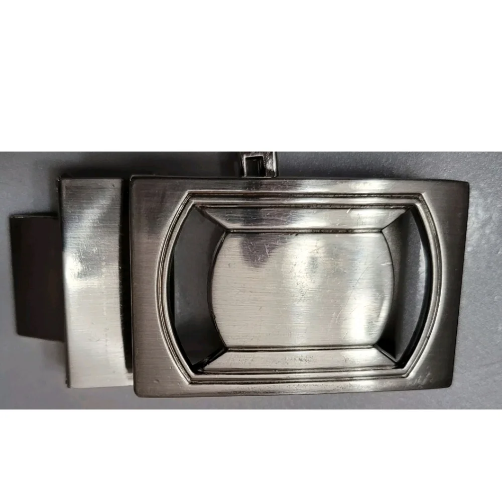 Men's Brown 42cLeather Belt with Silver Cam Buckle